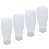 4 Pcs Hose Container Dispensing Bottle Sanitizing Gel Sub Makeup Mini Dispensers White Travel