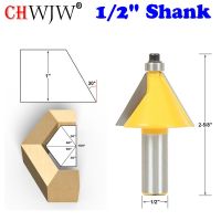 1pc 30 องศา Chamfer Bevel Edging Router Bit－1/2－Shank－Chwjw 13905 เครื่องตัดไม้ชิ้นงานไม้