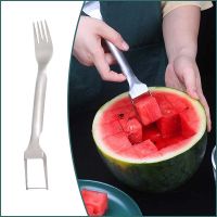 2 In 1 Watermelon Slicer Cutter Stainless Steel Fruit Digging Spoon Melon Divider Cutter Knife Vegetable Tools Kitchen Gadgets Graters  Peelers Slicer