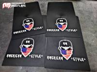 บังโคลนรถยนต์ NM SKULL AMERICAN บังโคลนทรงอเมริกัน แต่งสไตล์อเมริกา (เฉพาะแผ่น4แผ่น หน้า หลัง)