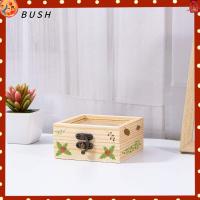 BUSH 1/3pcs สีธรรมชาติ กล่องไม้ห่อของขวัญ ไม้/แก้ว 3.5นิ้ว x 3.5นิ้ว x 1.8นิ้ว กล่องไม้เก็บภาพ สามารถให้บริการได้ เคสเก็บฝาแก้ว ห้องนั่งเล่นในห้องนั่งเล่น