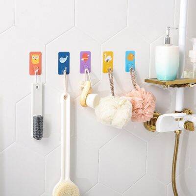 Punch-free Cute Cartoon Animal Storage Hooks Waterproof Wall-mounted Storage Racks Home Storage Holder