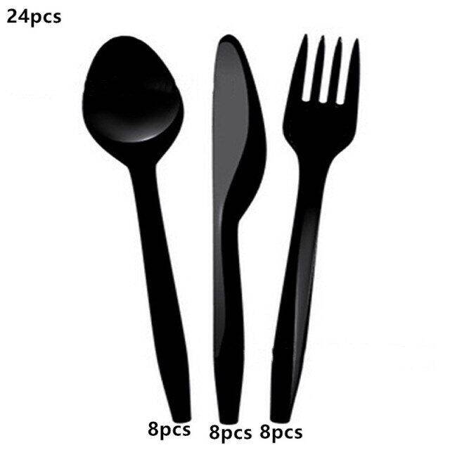 JHB Piano Music Party Music notes Themes Disposable Cutlery Sets