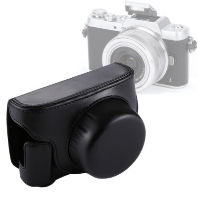 กระเป๋าใส่กล้องถ่ายรูปหนัง PU สำหรับกล้องเต็มรูปแบบพร้อมสายสำหรับ Panasonic Lumix GF7 / GF8 / GF9