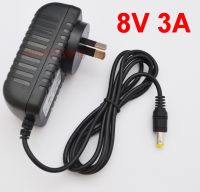 1PCS 8V 3A High quality IC solutions DC 8V 3A Switch power supply 24W LED power adapter AU plug 5.5mm x 2.1mm-2.5mm