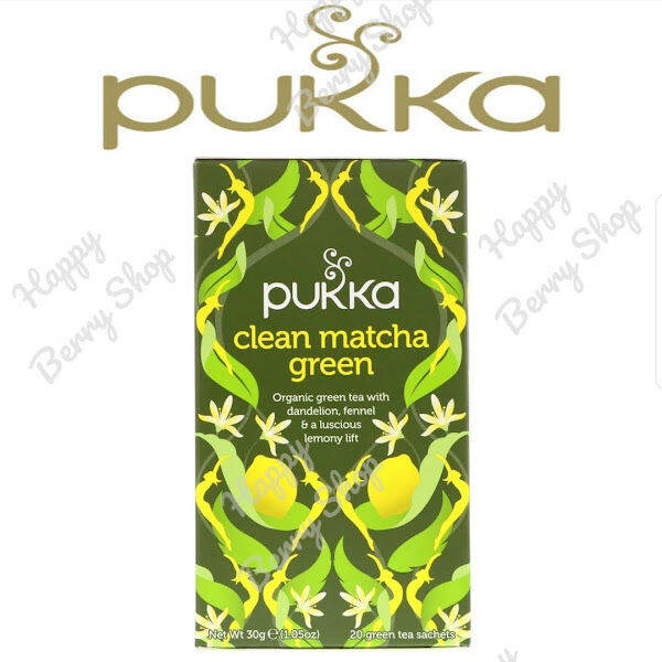 ชา-pukka-organic-herbal-tea-clean-matcha-green-ชาสมุนไพรออแกนิค-ชาเพื่อสุขภาพจากประเทศอังกฤษ-1-กล่องมี-20-ซอง