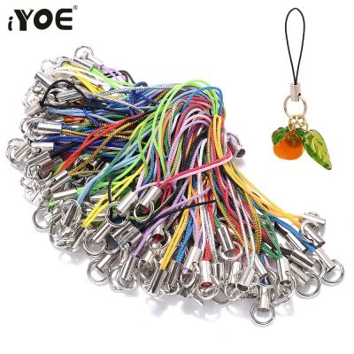 【CW】 iYOE 100pcs Polyester Cord With Lanyard Rope Making Keychain Pendant Materials