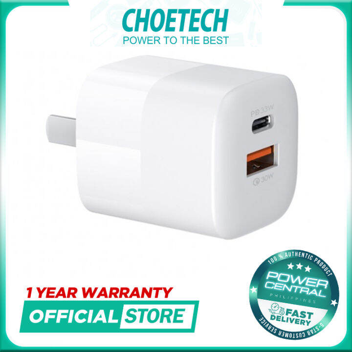 Choetech USB C PD 33W Wall Charger USB Type C Power Delivery 3.0 PPS QC ...