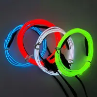 EL Wire 5/4/3/2/1Color 1M Illuminated Lights with Neon Lights DIY Combination Multicolor Lights AA Batteries USB Prom LED Strips