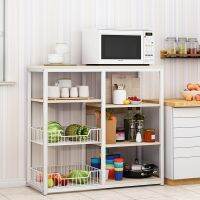 [COD] microwave seasoning floor-to-ceiling multi-layer storage shelf kitchen bowl cabinet space-saving