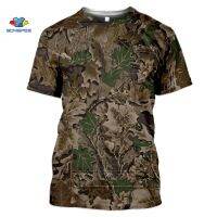 Outdoor Hunting Camouflage T-shirt Men 3D Print Summer Cool Military Tops Sport Camo Camp Gym Tees Shirts Mens Clothes