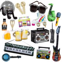 【hot】□❀ Foil Balloons Inflatable Radio Skate 80s 90s Hip Hop Themed Birthday Supplies