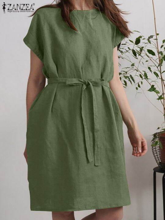 jeansame-dress-zanzea-summer-women-elegant-ol-work-sundress-robe-femme-belted-casual-loose-vestido-kaftan-short-sleeve-solid-knee-length-dress