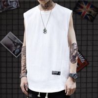 Sleeveless t-shirt mens waistcoat sports vest top连帽背心男韩版潮流宽松无袖T恤潮牌个性时尚坎肩百搭学生上衣