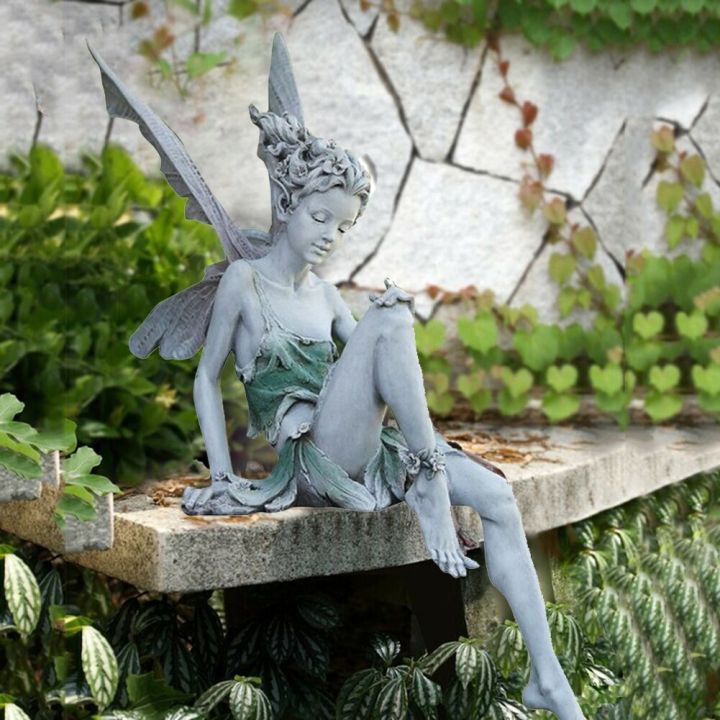 รูปปั้นนางฟ้าดอกไม้ในสวนวางผังจัดสวน-รูปปั้นเรซิ่นลายศิลปะสำหรับตบแต่งสำหรับกลางแจ้งรูปปั้นนางฟ้าสาวของขวัญงานฝีมือ