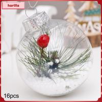 16x Harilla ลูกบอลแขวนตกแต่งจี้โปร่งใสเครื่องประดับต้นคริสต์มาสเครื่องประดับคริสต์มาสสำหรับเทศกาล