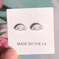 2023 Kawaii Cinnamoroll Sanrio Ear Stud หูน่ารัก Anting Tindik Plastik ความงามอินเทรนด์เครื่องประดับแฟชั่นของขวัญสาวๆ