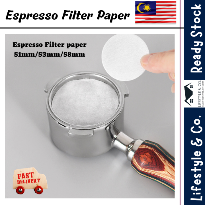 Espresso Machine filter paper 51mm/53mm/58mm 100pcs Lazada