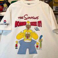 2023 NEWSummer แฟชั่นแบรนด์ตี Simpsons ครอบครัวอเมริกันพิมพ์สบายๆหลวมบางแขนสั้นเสื้อยืด