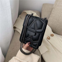 Fashion Small Messenger Chain Bag For Women 2021 Pu Leather Ladies Black Crossbody Bags Designer Luxury Woman Summer Shoulder