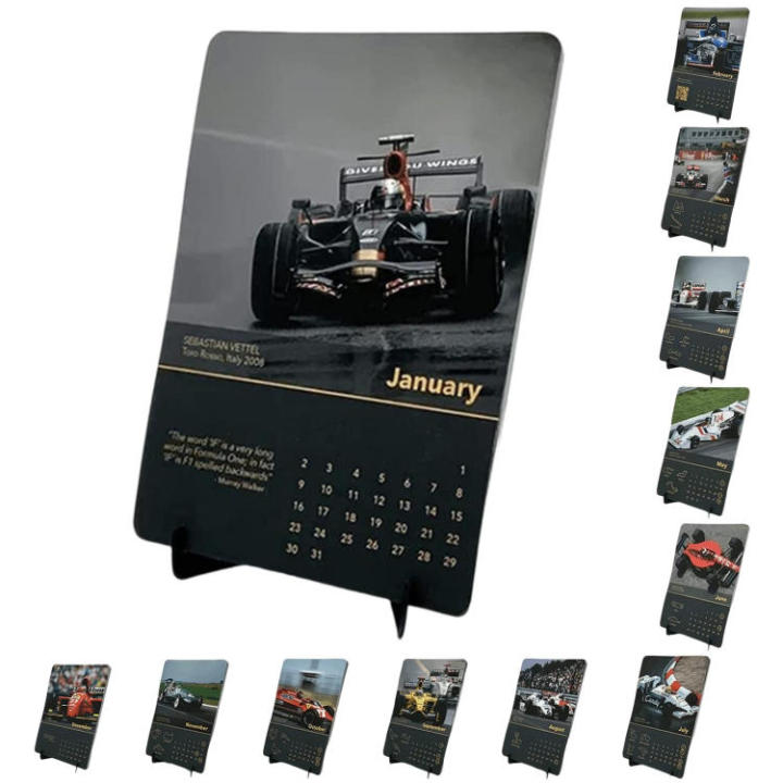 Desk Calendar 20232024 Cool Style F1 2023 Calendar Planner with