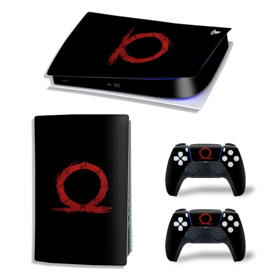 Black God of War PS5 Controller & Console Skin Kratos Ragnarok Playstation  5 Controller Wrap Custom PS5 Console Faceplate Skin 3M Vinyl 