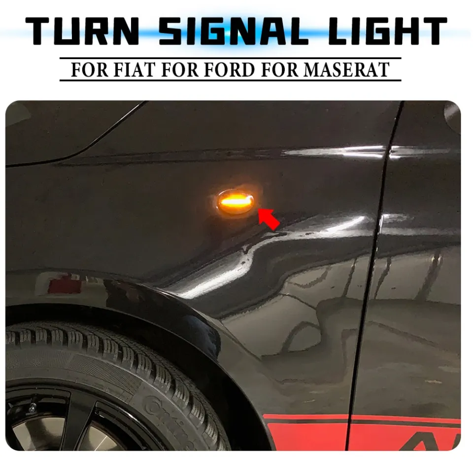 2PCS Led Dynamic Side Marker Turn Signal Light For Fiat 500 Ford KA Lancia  Lybra Ypsilon Maserati GranCabrio Granturismo - AliExpress