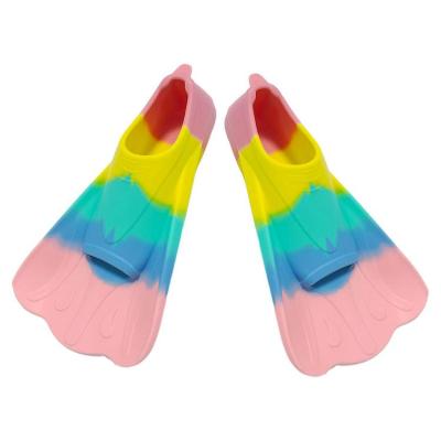 Silicone Swim Fins Kids Short Professional Durable Training Fins For Youth Children Adults Breaststroke Free Diving Swim Flippers serviceable