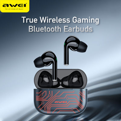 Awei T29 Pro Wireless Gaming Headphone Bluetooth 5.1 RGB Earphone With Microphone Touch-Control Wireless Earbuds IPX6 Waterproof