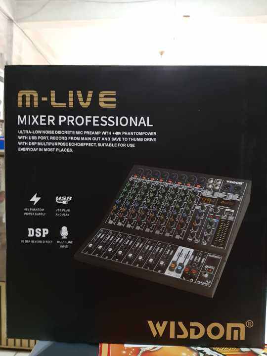 Mixer Wisdom 8 Channel MLIVE 8 Mixer Wisdom Mlive8 Original Lazada