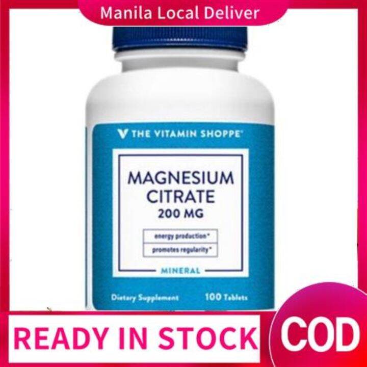 Magnesium Citrate Promotes Energy Production and Regularity 200 Mg 100