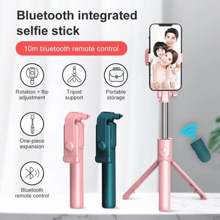 NicEseed L02/R1/Y9 Bluetooth Selfie Stick Wireless Mobile Phone Holder With Tripod Foldable And Portable Stand 360 Rotating Selfie Artifact For Live Video Recording
