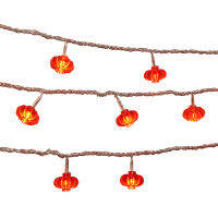 33 Feet 80 LED Red Lanterns String Lights New Year Battery Operated String Lights for Spring Festival,Wedding,Party