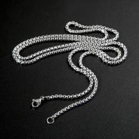 Hot K ตะขอก้ามปูขนาด60/70ซม.,Kalung Baja Tahan Karat สายโซ่สายโซ่ยาวคอเครื่องประดับอัญมณีสร้อยคล้องคอสำหรับผู้ชายและผู้หญิง