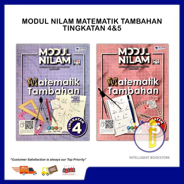 Intelligent Nilam Modul Nilam Matematik Tambahan Tingkatan 4 5 Dwibahasa 2022 Buku Kerja Workbook Lazada