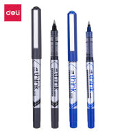 Deli ปากกาเจล แพ็ค 1 หรือ 12 แท่ง ขนาดเส้น 0.5mm ปากกาหมึกเจล ลูกกลิ้ง ปากกาหมึกน้ำ หมึกสีดำ สีฟ้า หมึกเจลคุณภาพดี เครื่องเขียน Roller Pen