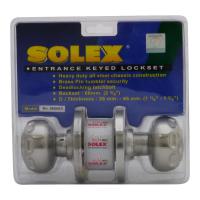 จัดส่งด่วน! ลูกบิดทั่วไป SOLEX 9850 SS หัวจัน สีสเตนเลส SOLEX 9850 SS STAINLESS STEEL ENTRANCE KNOB มืออาชีพเรื่องประตู ประตูราคาถูก พร้อมเก็บเงินปลายทาง