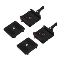 2X Aluminum 1/4 Inch &amp; 3/8 Inch Quick Release Plate + Clamp Adapter Mount W/Lock for Dslr Camera Tripod