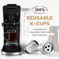 【YF】 Reutilizável K Copos Filtro de café Cápsula aço inoxidável Pod Compatível com Ninja CFP201 CFP301 Máquina Dual Brew Pro