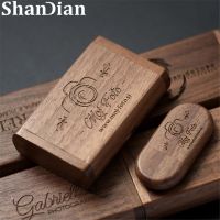 SHANDIAN Free LOGO Wooden Box USB 2.0 Pen drive 4GB 16GB 32GB 64GB Flash Drive Memory stick wedding Photography Gift U Disk