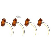 4X LED 2.5inch 2 Diode Light Oval Clearance Trailer Truck Side Marker Lamp