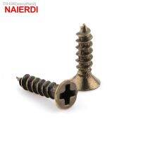 卍♧☢ 100PCS NAIERDI 2x6/8/10mm Screws Bronze Tone M2 Flat Round Head Fit Hinges Countersunk Self-Tapping Screws Wood Hardware Tool