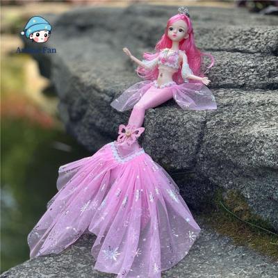 The little Mermaid Barbiestyle Barbiepink Barbiecore ชุดบาร์บี้ บาร์บี้ บาบี้ ตุ๊กตาบาร์บี้ ตุ๊กตาน่ารัก Kawaii แฟชั่น 3D ตา เล่นบ้าน เสื้อผ้าที่ถอดออกได้ 3D ตา ตุ๊กตานางเงือกแต่งงาน ตุ๊กตา BJD ตุ๊กตาตัวเลข ของเล่นแต่งตัว
