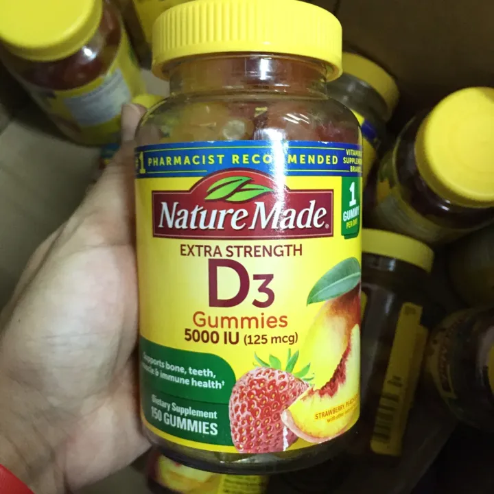 Nature Made Extra Strength Vitamin D3 5000 IU (125 mcg) Gummies 150