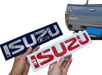 โลโก้ตัวอักษรแยก อีซูซุ สีเงิน ติดด้านหลัง รุ่น ดราก้อน อายส์ ISUZU - DRAGON EYE - SPACE CAB SX letter logo for rear trunk