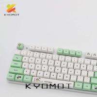 KYOMOT 135คีย์/ชุดปุ่มกดธีม TOTORO PBT สีย้อมแบบ DIY กำหนดเอง XDA Profile คีย์สำหรับคีย์บอร์ดแบบกลไกสวิตช์ Cherry MX IKBC