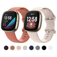 【CHUYANG SHOP】   2-Pack สายกีฬาสำหรับ Fitbit Sense/versa 3สายนาฬิกาซิลิโคนอ่อนนุ่มเปลี่ยนสายรัดข้อมือสำหรับ Versa 3อุปกรณ์เสริมนาฬิกาสมาร์ท