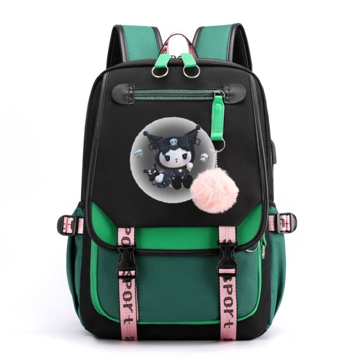 hz-sanrio-kuromi-backpack-student-large-capacity-waterproof-breathable-printing-leisure-fashion-personality-female-bag-zh