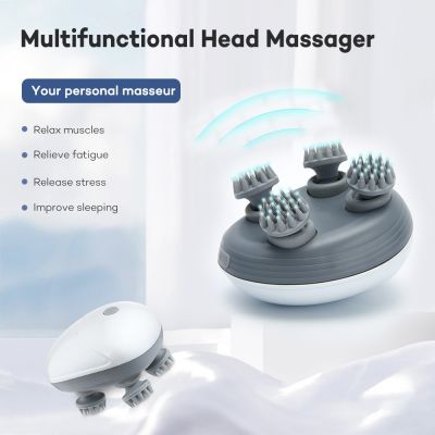 ‘；【-； 3D Electric Head Scalp Massage Electric USB Cat Head Massager Scalp Relax Deep Tissue Massage Prevent Hair Loss Fatigue Relief