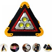 Car Warning Light Triangle Bright 3 LED Taillight Waterproof Sign Lamp Truck Strobe Emergency Repair Lantern for Outdoor Camping